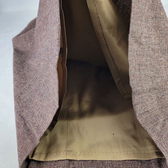 Pendleton Vintage‎ Pure Virgin Wool Size 6? Pencil Skirt Brown Pockets Zip Back - Picture 5 of 10